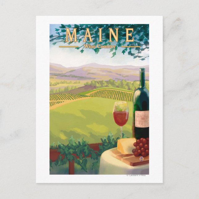 MaineWine Country Scene Postcard (Front)