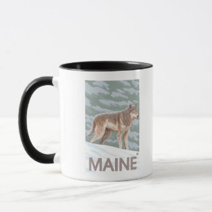 MaineWolf Scene Mug