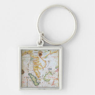 Mainland Southeast Asia, detail from world atlas Key Ring