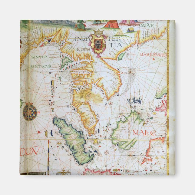 Mainland Southeast Asia, detail from world atlas Magnet (Front)