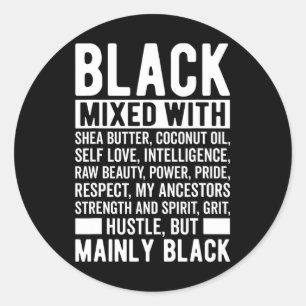 Mainly Black African Pride Black History Month Classic Round Sticker