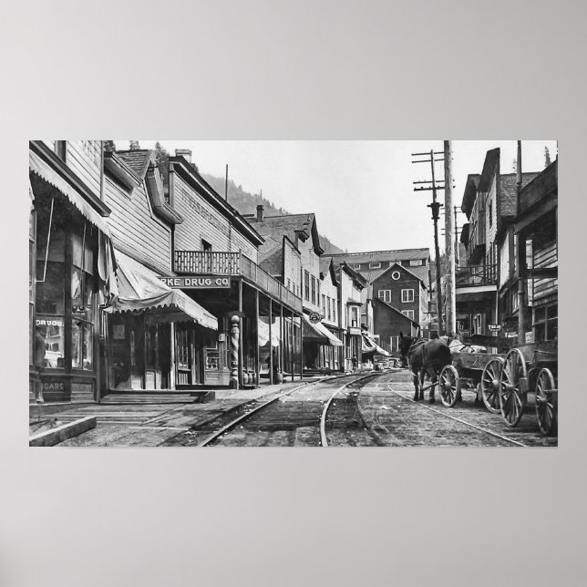 Mainstreet Burke Ghost Town - Idaho Poster (Front)