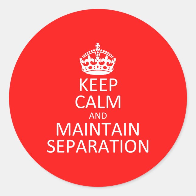 Maintain Separation Sticker (Front)