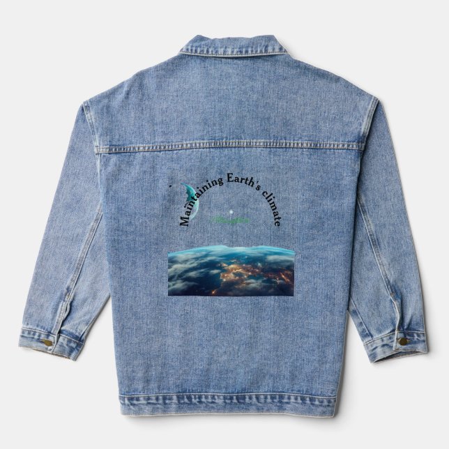 maintaining Earth's climate Denim Jacket (Back)