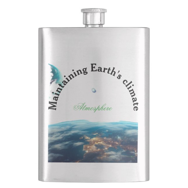 maintaining Earth's climate Hip Flask (Front)