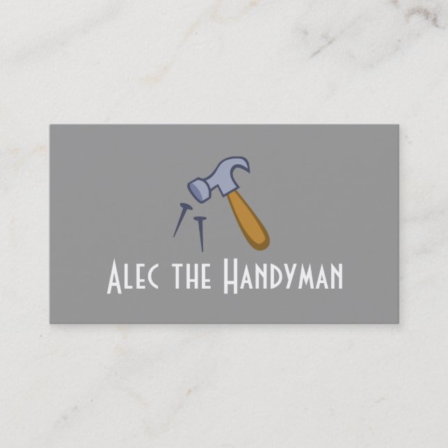 Maintenance, Construction, Handyman Business Card (Front)