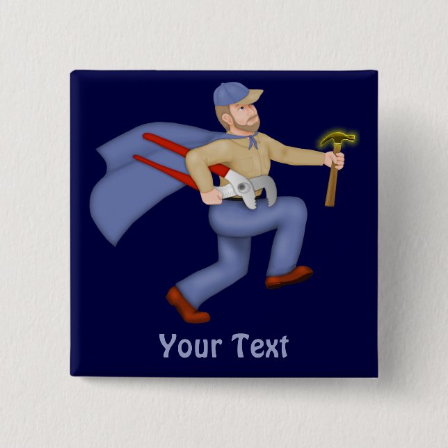 Maintenance Man 15 Cm Square Badge (Front)