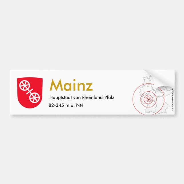Mainz 1 bumper sticker (Front)