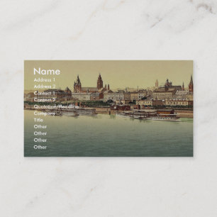 Mainz, from Rhine Bridge, the Rhine, Germany magni Business Card