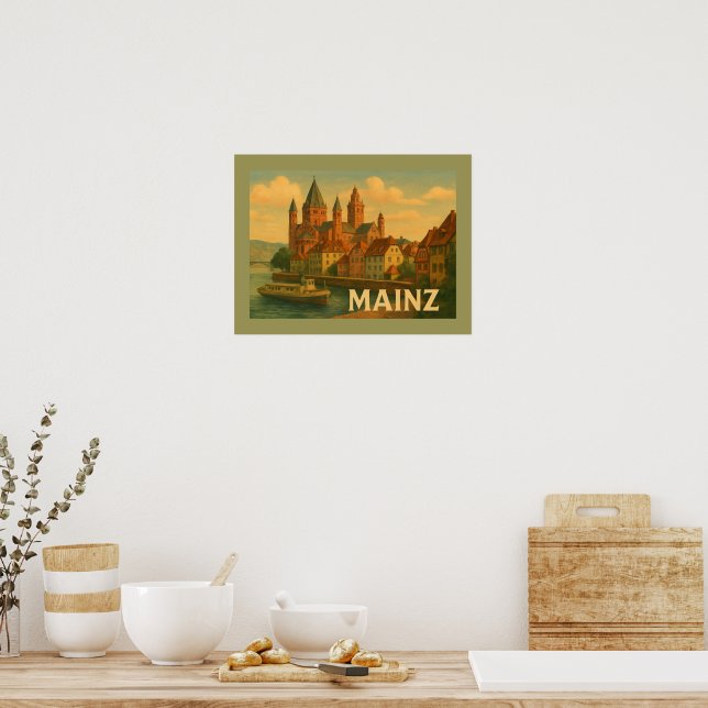 Mainz Germany City Art Poster (Kitchen)