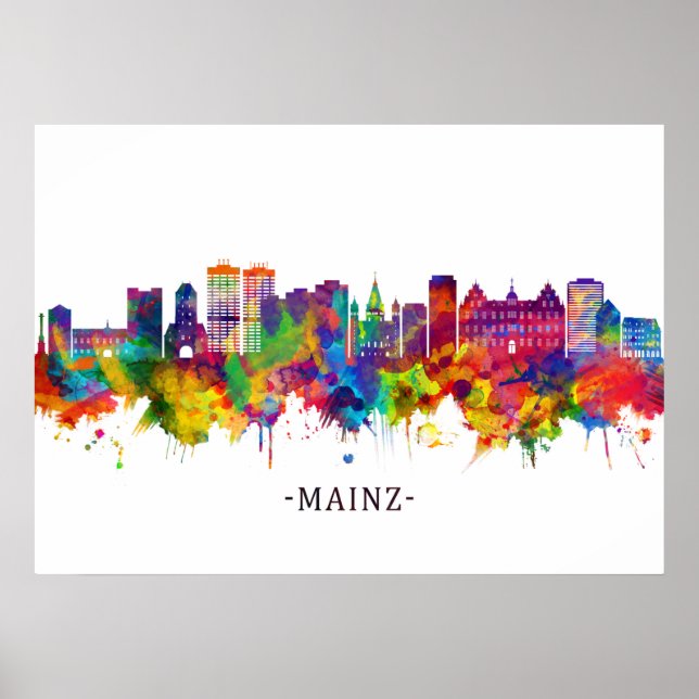 Mainz Germany Skyline Poster (Front)