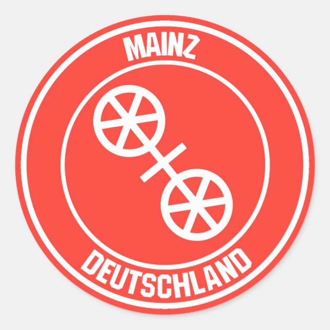 Mainz Round Emblem Classic Round Sticker (Front)