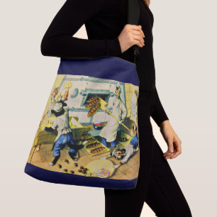 Mainzer chaotic bakery cats print crossbody bag