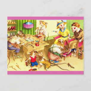Mainzer mice cobblers and shoe store postcard