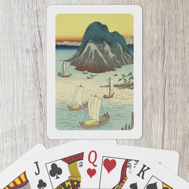 Maisaka, Japan: Vintage Woodblock Print Playing Cards (Maisaka, Japan Playing Cards- Table View)