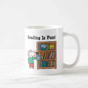 Maisy and a Bookshelf of Books Coffee Mug