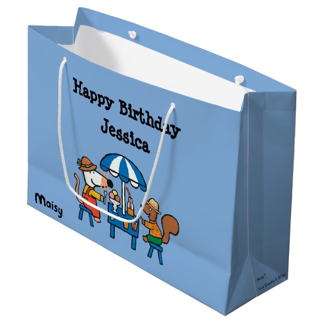Maisy and Cyril Birthday Large Gift Bag (Front Angled)