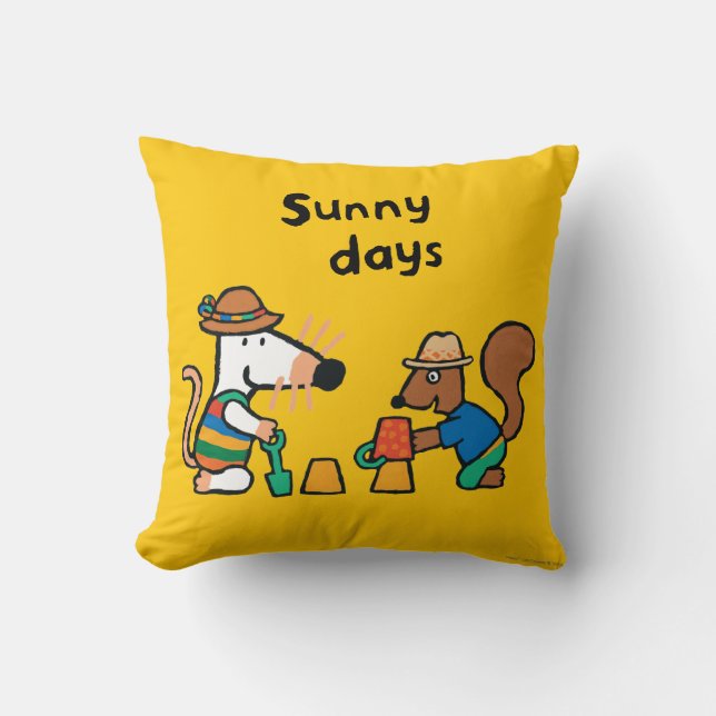 Maisy and Cyril Build a Sand Castle Cushion (Front)