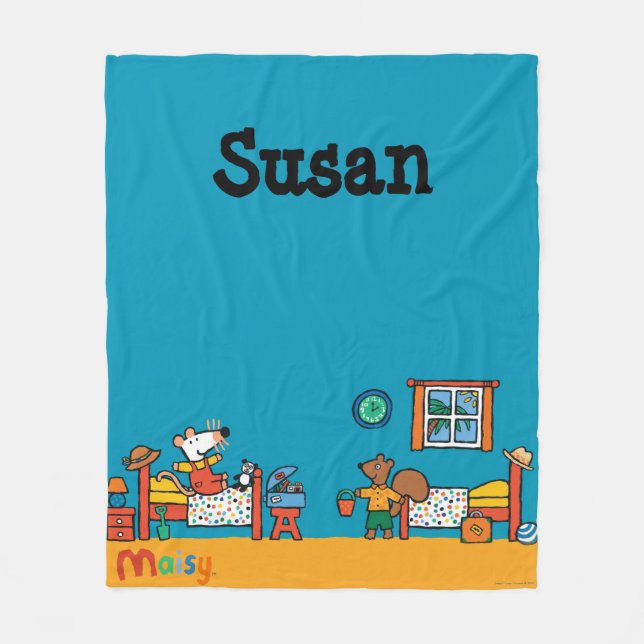 Maisy and Cyril Go on Vacation Scene Fleece Blanket (Front)