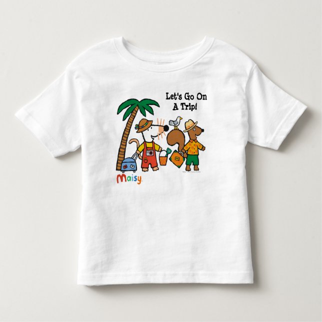 Maisy and Cyril with Palm Tree at the Beach Toddler T-Shirt (Front)