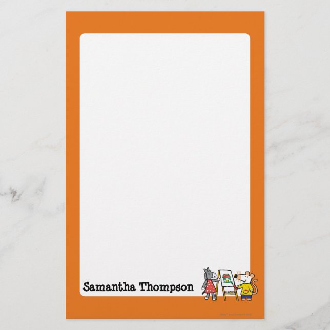 Maisy and Dotty Paint at Preschool Stationery (Front)