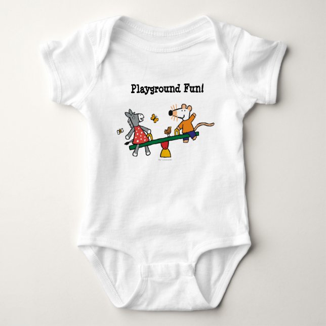 Maisy and Dotty Seesaw at the Playground Baby Bodysuit (Front)