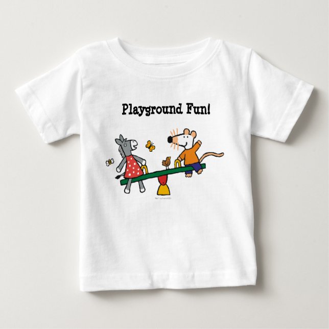 Maisy and Dotty Seesaw at the Playground Baby T-Shirt (Front)