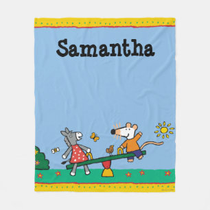 Maisy and Dotty Seesaw at the Playground Fleece Blanket