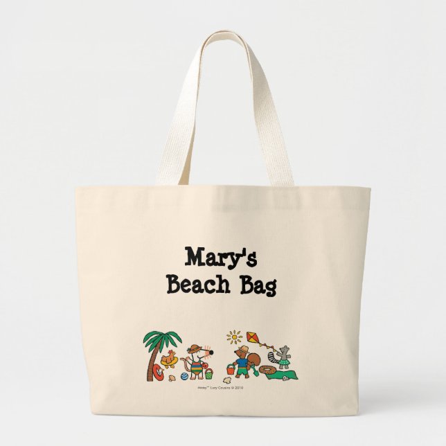 Maisy and Friends at the Beach Large Tote Bag (Front)