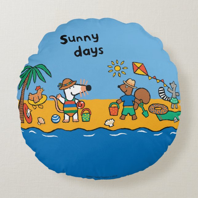 Maisy and Friends at the Beach Round Cushion (Front)