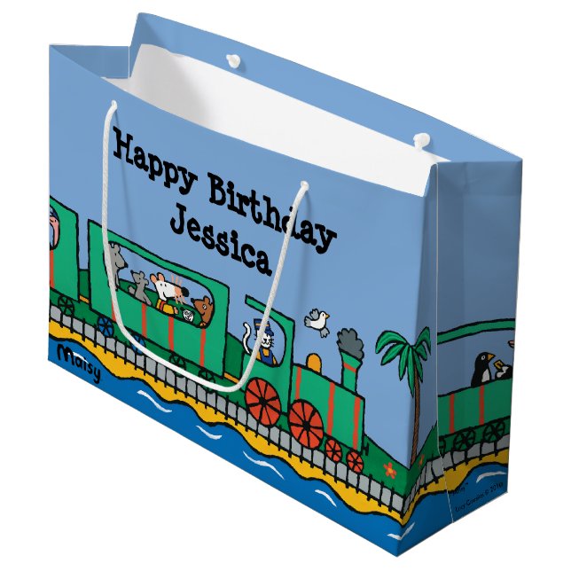 Maisy and Friends Birthday Large Gift Bag (Front Angled)