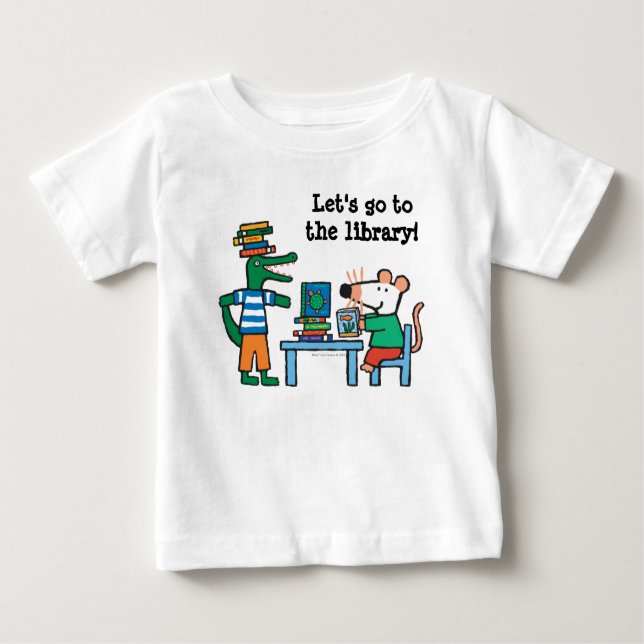Maisy and Friends Enjoy the Library Baby T-Shirt (Front)