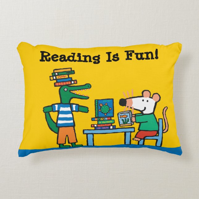 Maisy and Friends Enjoy the Library Decorative Cushion (Front)