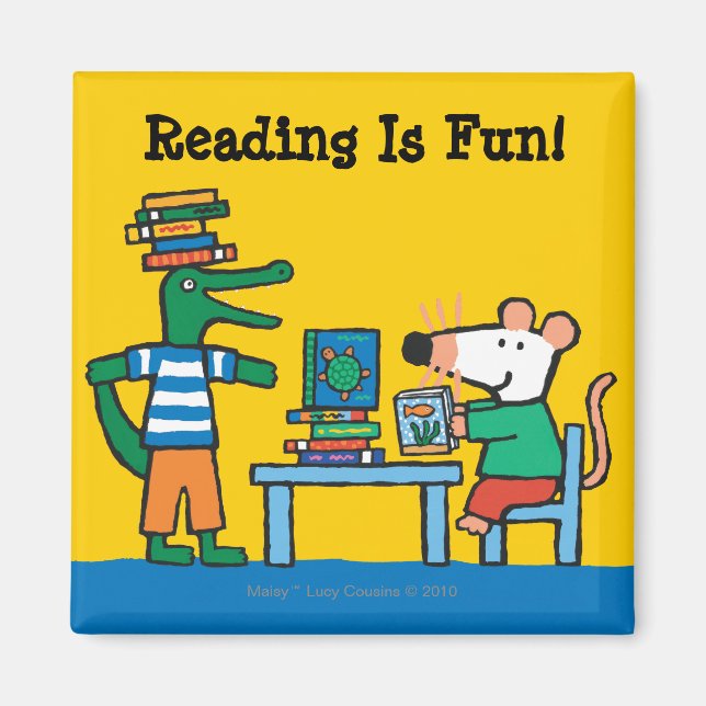 Maisy and Friends Enjoy the Library Magnet (Front)