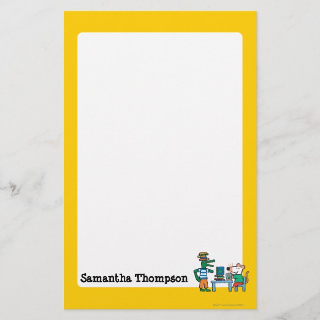 Maisy and Friends Enjoy the Library Stationery (Front)