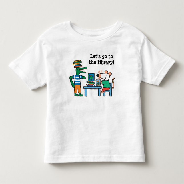 Maisy and Friends Enjoy the Library Toddler T-Shirt (Front)