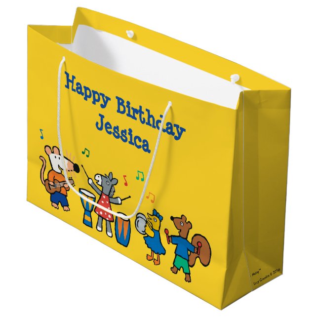 Maisy and Friends Play in the Band Large Gift Bag (Front Angled)