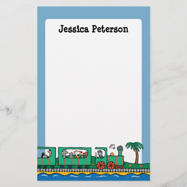 Maisy and Friends Ride on Green Train Stationery (Front)