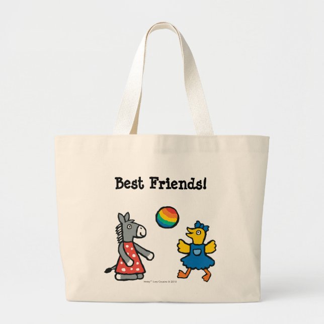 Maisy at Preschool with Friends on the Playground Large Tote Bag (Front)