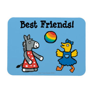 Maisy at Preschool with Friends on the Playground Magnet