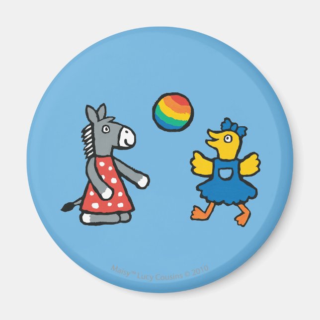 Maisy at Preschool with Friends on the Playground Magnet (Front)