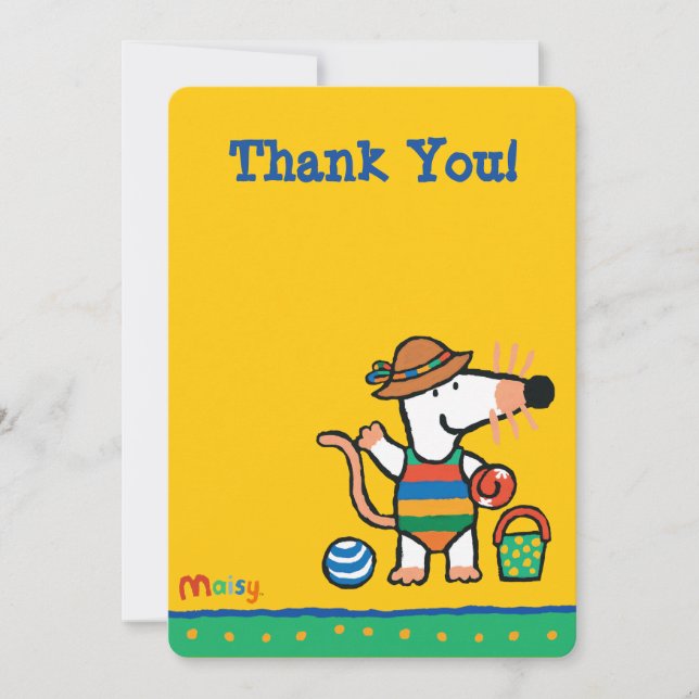 Maisy at the Beach Birthday Invitation (Front)