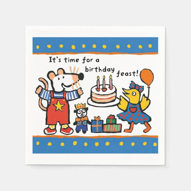 Maisy Birthday Feast Napkin (Front)
