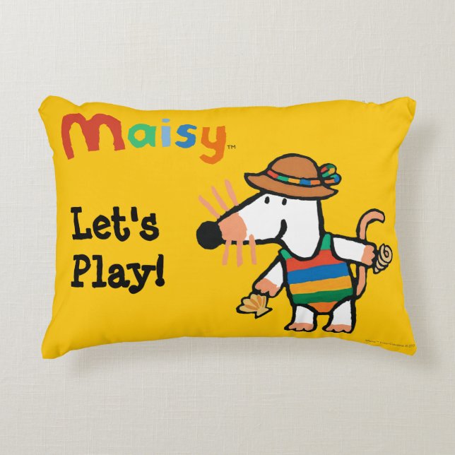 Maisy Collecting Shells At The Beach Decorative Cushion (Front)