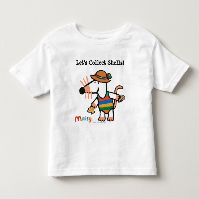 Maisy Collecting Shells At The Beach Toddler T-Shirt (Front)