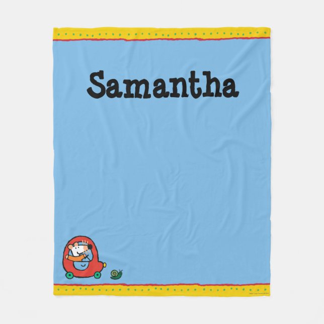 Maisy Drives a Cute Red Car Fleece Blanket (Front)