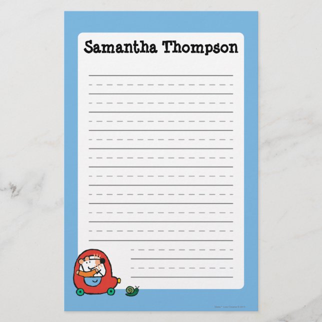 Maisy Drives a Cute Red Car Stationery (Front)