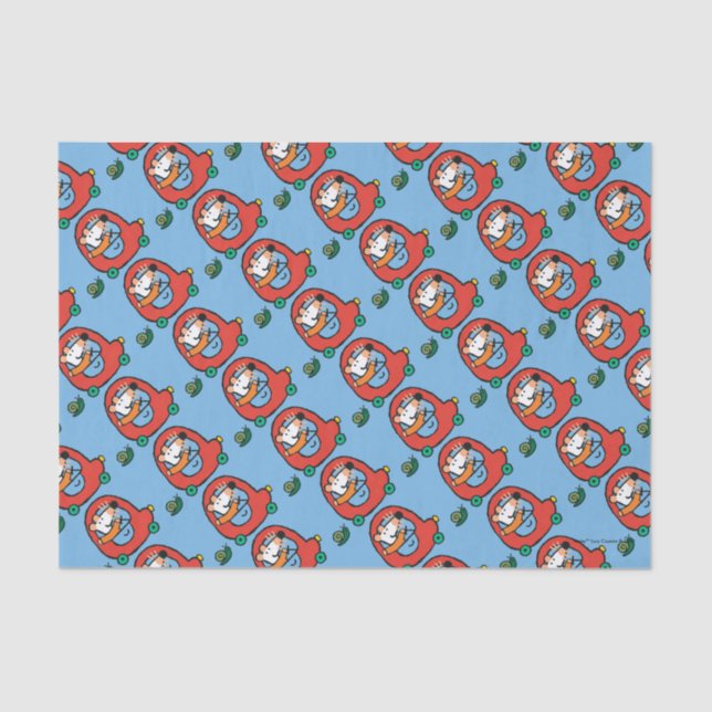 Maisy Drives a Cute Red Car Tissue Paper (Front)