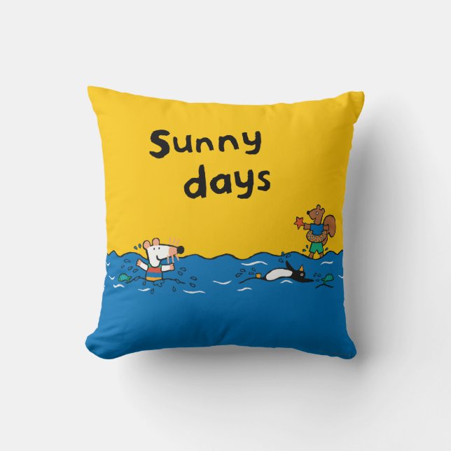 Maisy Goes Swimming at the Beach Cushion (Front)