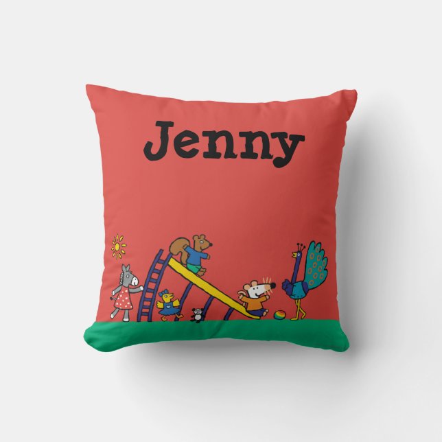 Maisy on the Playground with Friends Cushion (Front)